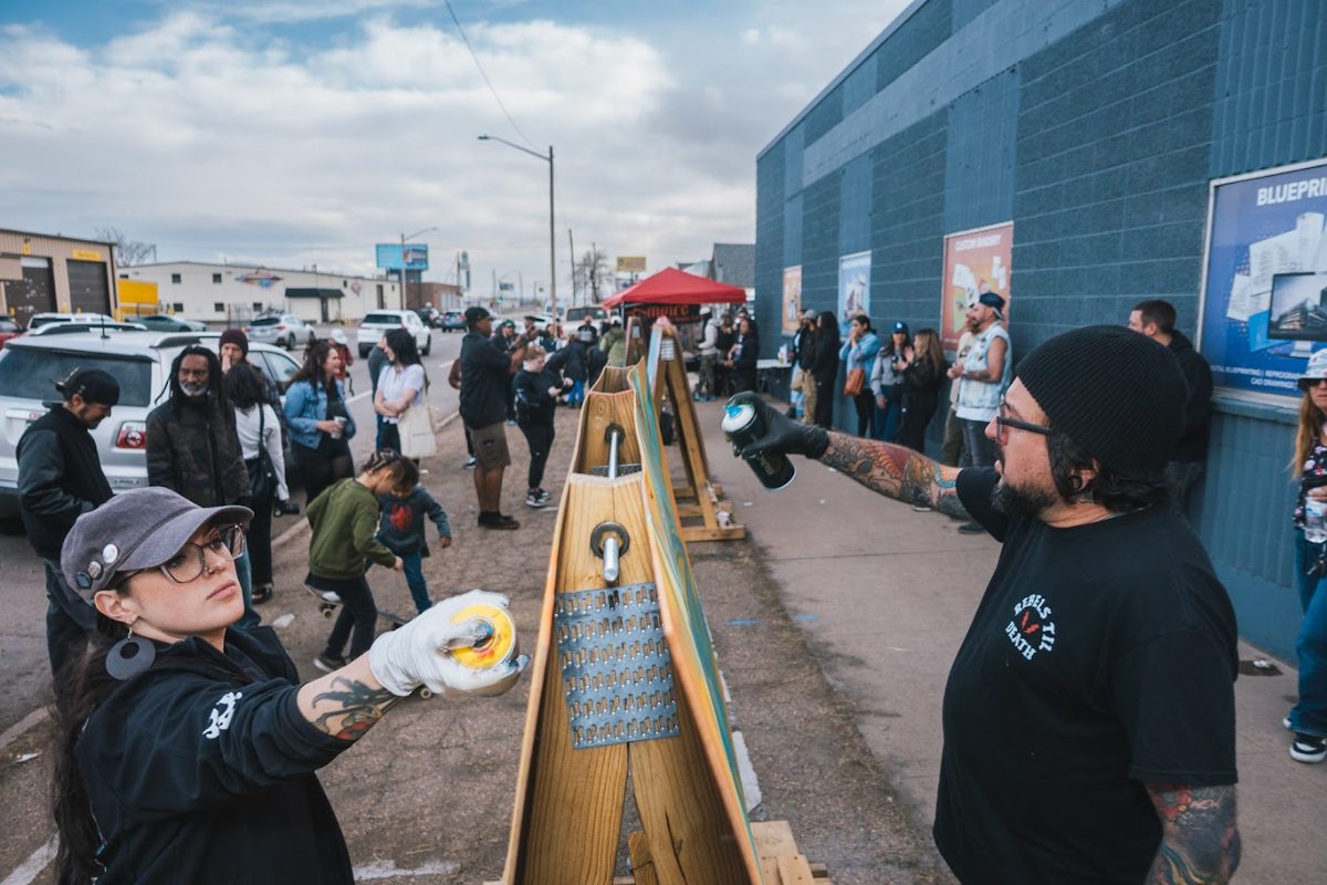 Live graffiti art production at Hip-Hop Summit Denver
